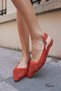 Carro Women's Coral Real Leather Suet Mini Heel Shoes - 8