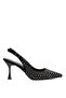 Pythagoras Ps-32340 cm Heeled Women's Stone Open Back Stiletto Evening Dress Shoes