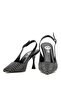 Pythagoras Ps-32340 cm Heeled Women's Stone Open Back Stiletto Evening Dress Shoes - 4