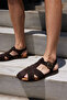 Patto Women's Brown Suede Strap Sandals - 7