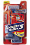 Reflex 3 Three Blade Disposable Shaving Razor-4 Pieces
