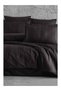 100% Cotton Satin Double Duvet Cover Set Capital V1 Anthracite - 2