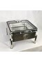 Rectangular Hydraulic Warming Dish, Stainless Steel Warming Dish with Clear Lid