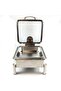 Rectangular Hydraulic Warming Dish, Stainless Steel Warming Dish with Clear Lid - 2