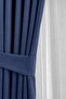 Nova Series Pleatless Linen Background Curtain - Navy Blue - 4