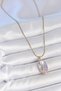 316L Steel Gold Color Chain Purple Enamel Oval Pearl Flower Embroidered Portrait Model Women's Necklace - Tj-Bko1 - 2