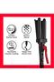 Revlon Wave Master Jumbo Waver (Three-Prong Jumbo Barrels, Tourmaline Ceramic Coating, 30 Heat Setti - 2