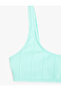 Sports U Neck Textured Bralet Bikini Top - 5