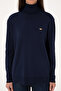 Women's Navy Blue Basic Sweater 50288974-Vr033 - 6