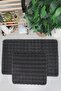 Non-slip plush bathroom mat carpet 2 piece toilet set 50x80 & 50x40cm anthracite bubble mat - 2