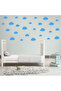 Cloud Shaped Wall Sticker Set in Various Sizes - 100 Pieces