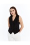 Women's Body-Fitting Short Woven Vest - 6