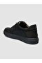 Nubuck Black Lace-Up Men's Sports Shoes - 5
