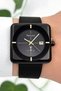 Men's Wrist Watch with Calendar Steel Case & Steel Cord Black Zmfer183 - 2