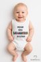 Prepare Allowances My Grandma I'M Coming Written Sleeveless Baby Bodysuit Cotton Summer Snapback Bodysuit