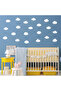 Different Shapes Cloud Wall Sticker Set in 9cm Size - 52 Pieces