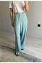 High Waist Palazzo Pants with Clamp Detail - 4