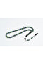 Oltu Stone and Green Galalith Double Fountain Embroidered Rosary - 2