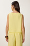 Sleeveless Blouse Pants Set Yellow Lmc0058 - 6