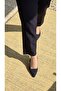 Melinta Side Elastic Pointed Toe Satin Fabric Heeled Shoes - 2