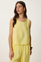 Sleeveless Blouse Pants Set Yellow Lmc0058 - 4
