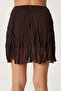 Mini Chiffon Skirt Brown Lns0063 - 5