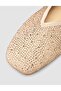Serario Fabric Stone Beige Women's Ballerinas - 7