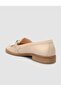 100% Genuine Leather Beige Women's Tassel Loafer - 5