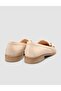 100% Genuine Leather Beige Women's Tassel Loafer - 3