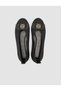 Lunor Knitwear Buckle Detailed Black Women's Ballerinas - 4