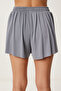 High Waist Two Layer Mini Shorts Medium Gray Ldz0009 - 6