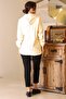 Sleeves Elastic Long Sleeve Cream Women's Jacket 165-2K5 - 5