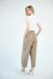 Clothing Waist Lace-Up Mom Fit Modal Pants Khaki - 5