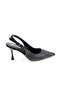 Pythagoras Ps-31930 7 cm Heeled Women's Stone Open Back Stiletto Evening Dress Shoes - 4