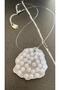 Transparent Colored White Pearl Mixed Shape Clover Silver Accessory Misinal Epoxy Pendant - 7