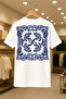 Off-White Pattern Printed Oversize Unisex 100% Cotton Breathable Thick Fabric T-Shirt