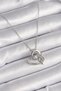 316L Steel Silver Color Chain Zircon Stone Detailed Heart Model Infinity Detail Women's Necklace - Tj-Bko9584