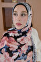 Soft Rose Pattern Silk Voile Shawl - 2