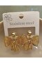 Fit All Combinations, Cute, Cool, Bow Steel Earrings - 3