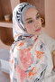 Soft Rose Pattern Silk Voile Shawl - 3