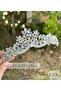Lya Diamond White Crystal Stone Luxury Design Engagement Bridal Tiara Metal Crown High-Topped Authentic Motif - 2