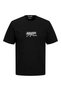 J&J T-Shirt Men Logo Printed Tee Shirt Black Brandy - 2