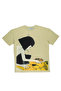 Lenithra Lamp Christopher Street Front Printed Unisex Oversize Beige T-Shirt - 2