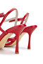 Women's Vegan Red Heeled Shoes - 5