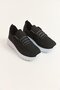Comfortable Sole Lace-Up Sports Shoes Black White - 2