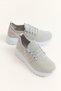 High Sole Lace-Up Sports Shoes Gray