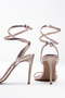 Women's Thin Heeled Stiletto Shoes – Ankle Strap, Crystal Stone, Suitable for Special Occasions - 5