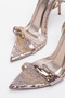 Women's Thin Heeled Stiletto Shoes – Ankle Strap, Crystal Stone, Suitable for Special Occasions - 2