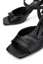Women's Genuine Leather Black Leather Heeled Shoes - 5