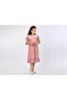 Burç 330-06-25 Girl's Patterned Collar Chiffon Dress 2/10 Years